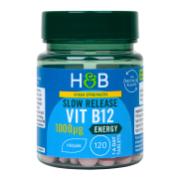 Holland & Barrett High Strength Slow Release Vitamin B12 1000ug 120 Tablets
